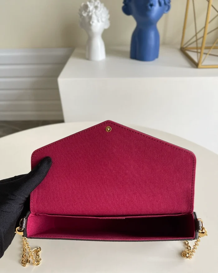 Louis Vuitton Pochette REBCE Felicie chain bag classic Monogram style