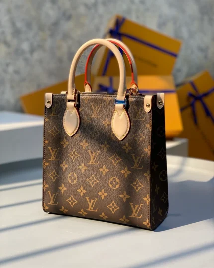 REBCE Louis Vuitton Sac Plat BB Handbag Classic Monogram Leather