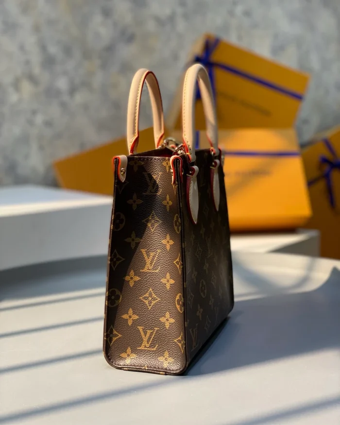 REBCE Louis Vuitton Sac Plat BB Handbag Classic Monogram Leather