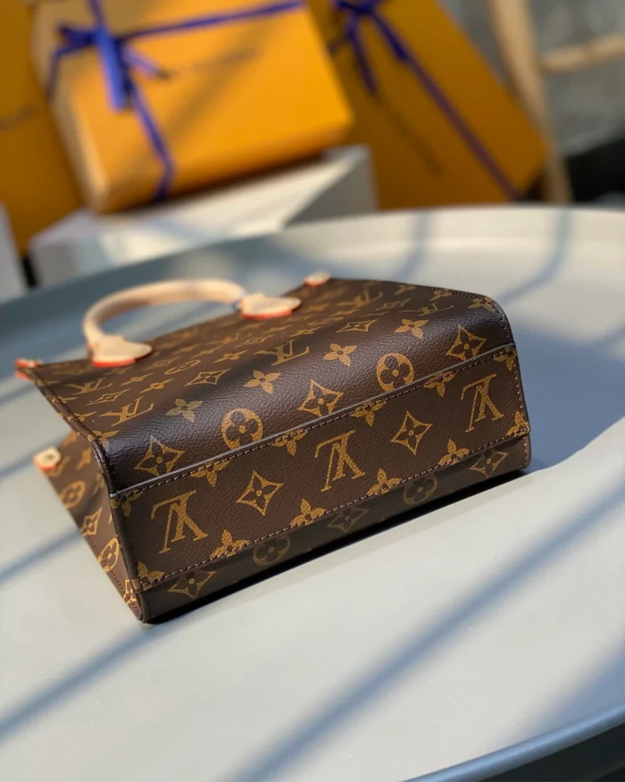 REBCE Louis Vuitton Sac Plat BB Handbag Classic Monogram Leather