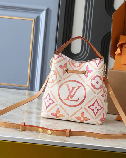 REBCE Elegant Louis Vuitton Néonoé BB in Monogram Tiles