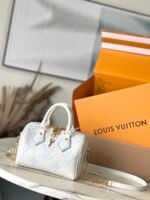 rebce Louis Vuitton Speedy Bandouliere 20 White Blue