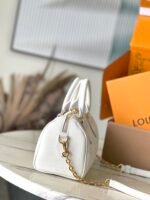 rebce Louis Vuitton Speedy Bandouliere 20 White Blue