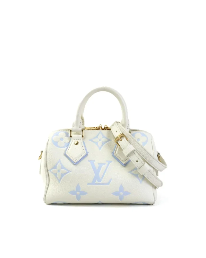 rebce Louis Vuitton Speedy Bandouliere 20 White Blue