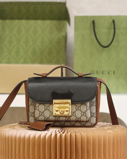 REBCE GUCCI Padlock leather handbag