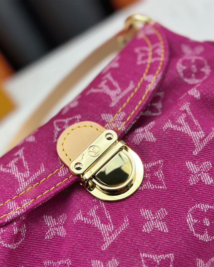 rebce Louis Vuitton Pleaty Handbag Denim Mini