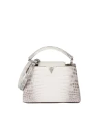 Rebce Louis Vuitton Capucines BB Mini Handbag – M48865 Himalayan Crocodile Top Original Gold Hardware Convertible Flap