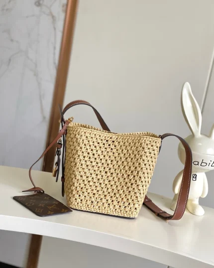 Rebce Louis Vuitton Woven Bucket Bag