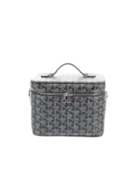 Rebce Goyard Goyardine Muse Vanity Case - Grey Cosmetic Bags