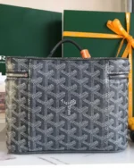 Rebce Goyard Goyardine Muse Vanity Case - Grey Cosmetic Bags